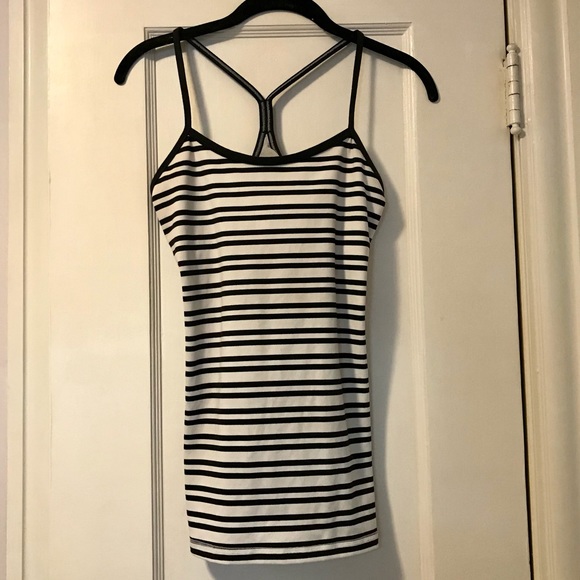 Lululemon Power Y Tank Luon Light Black & White - Picture 4 of 6